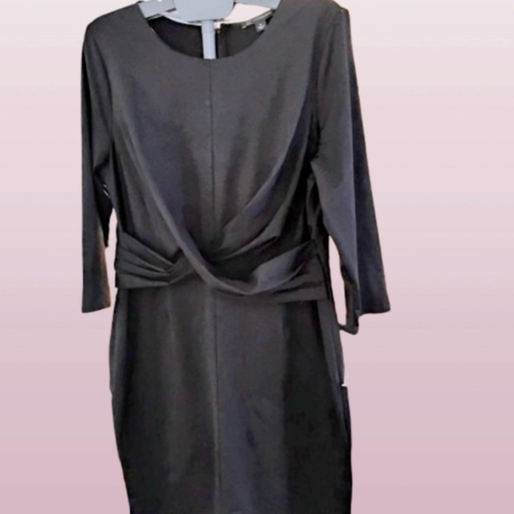 INC International Concepts Charcoal Long Sleeve Dress
